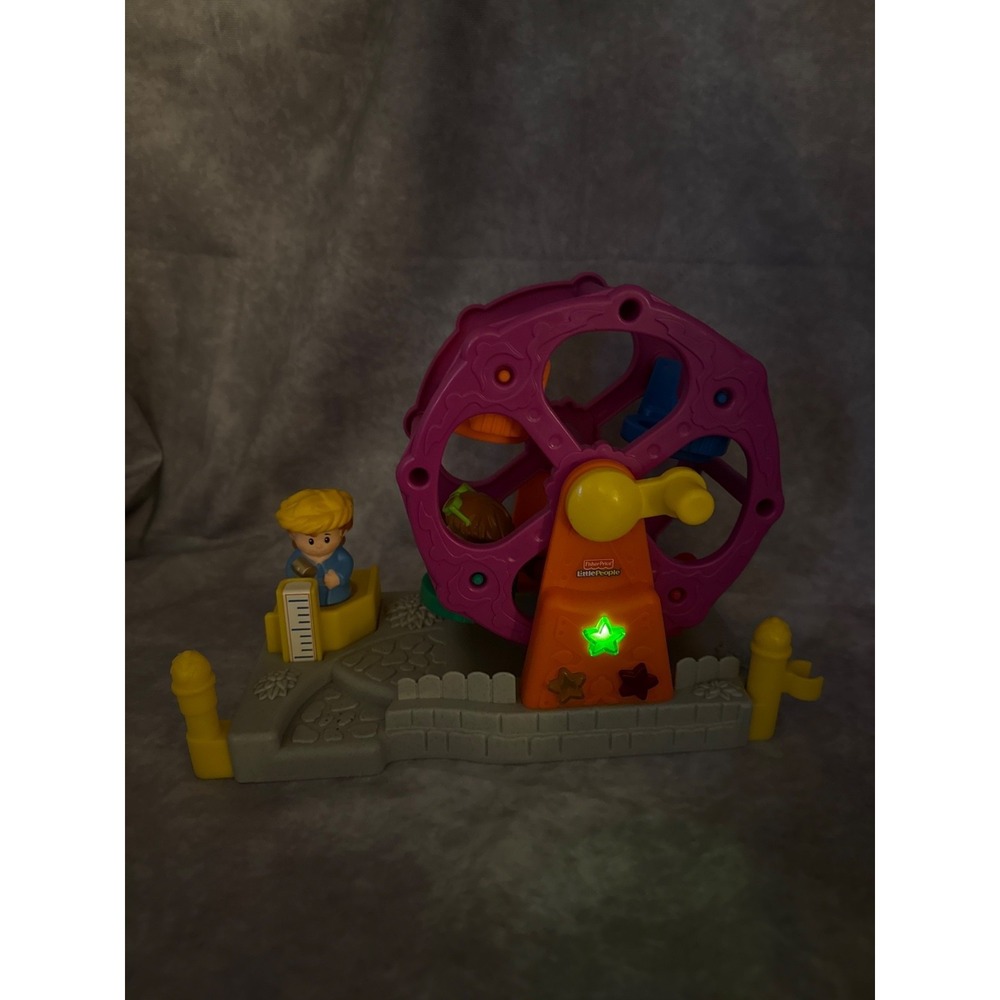 Fisher Price Little People Carnival Musical Ferris Wheel 2003 Lights Sound Work - Picture 4 of 17